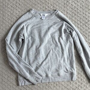 Athleta Girls Light Gray Crewneck Sweater